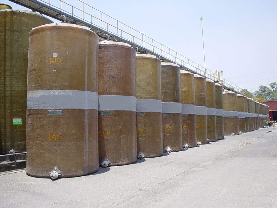 Acoplamientos tanques fibra de vidrio 25m3