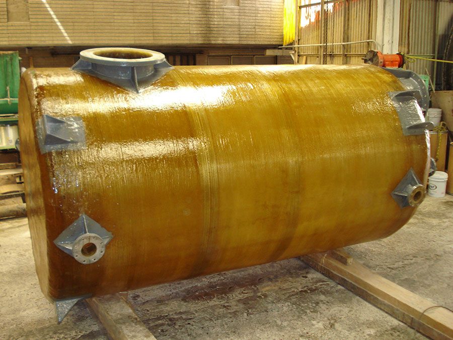 Tanque de fibra de vidrio hipoclorito sodio