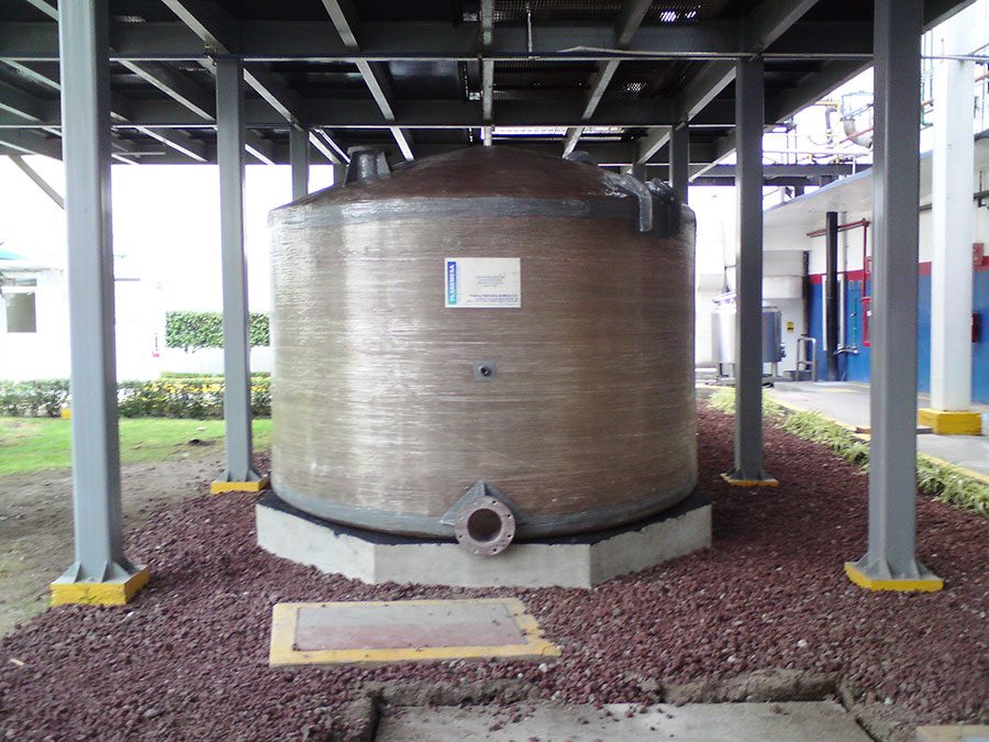Tanque de fibra de vidrio etinelglicol